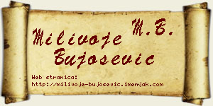 Milivoje Bujošević vizit kartica